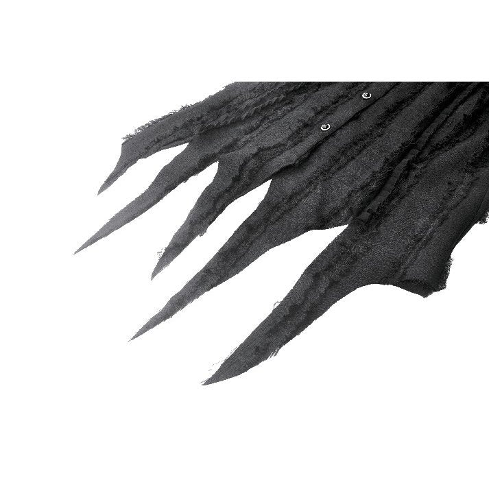 Gothic Zipfelbluse Hexe in schwarz mit Spitze