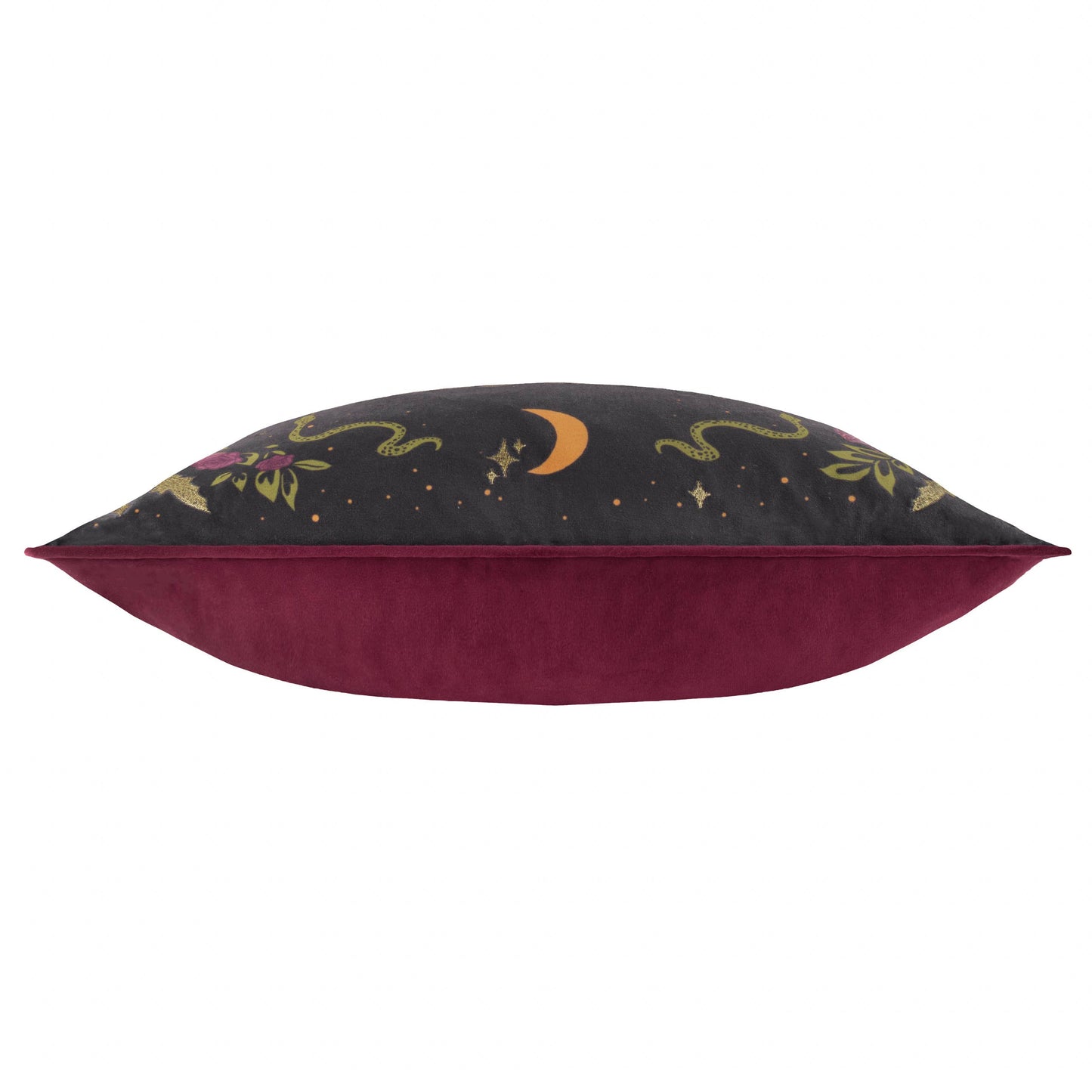 Witchy besticktes Dekokissen Gothic Samtkissen 30 x 50 cm "Bad Witch"