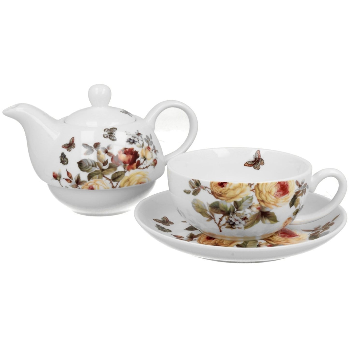 Vintage Duo Teekanne Zahra "Tea for one" mit Blumenmotiv