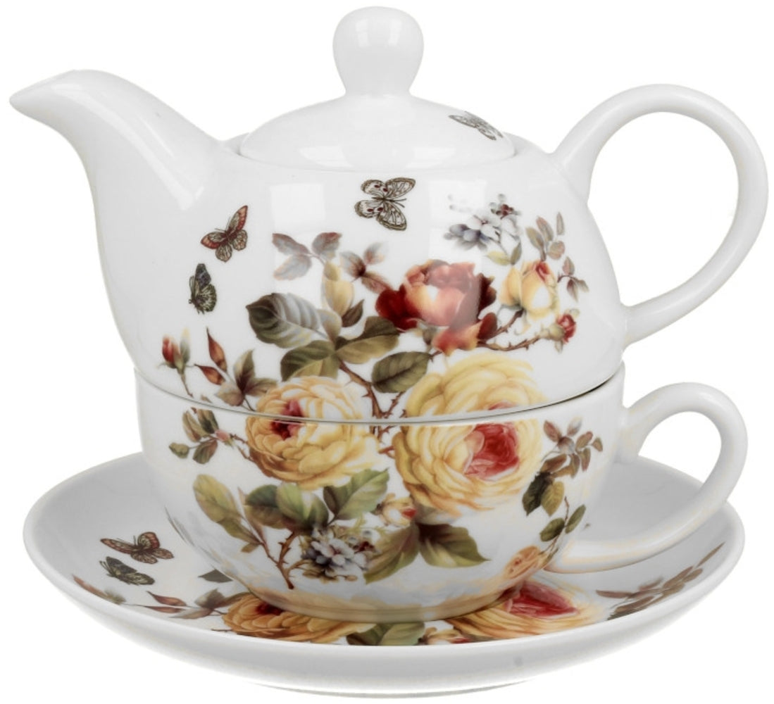Vintage Duo Teekanne Zahra "Tea for one" mit Blumenmotiv