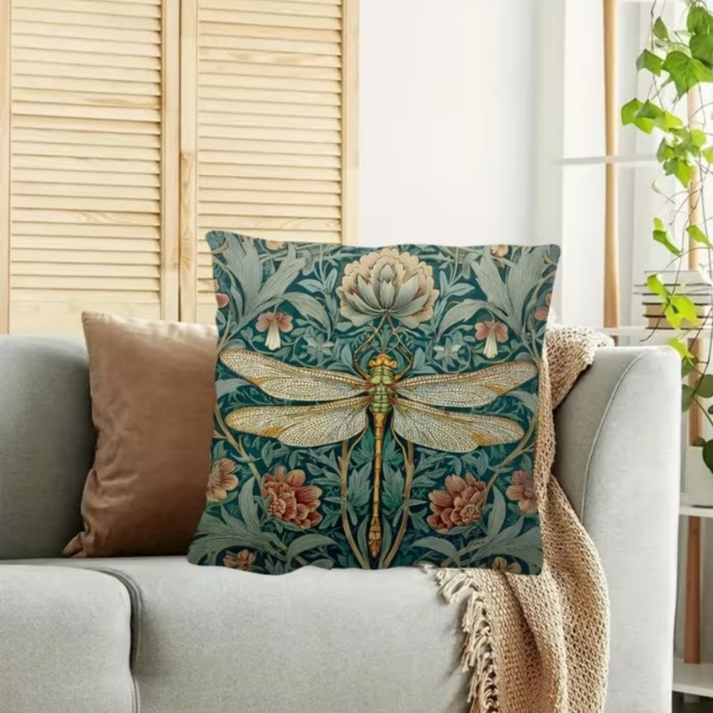 Dekokissen Libelle Jugendstil – Lifestyle modernes Sofa grau