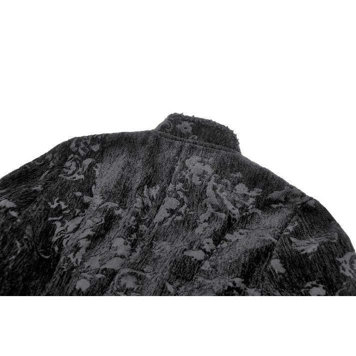 Gothic Zipfelbluse Hexe in schwarz mit Spitze