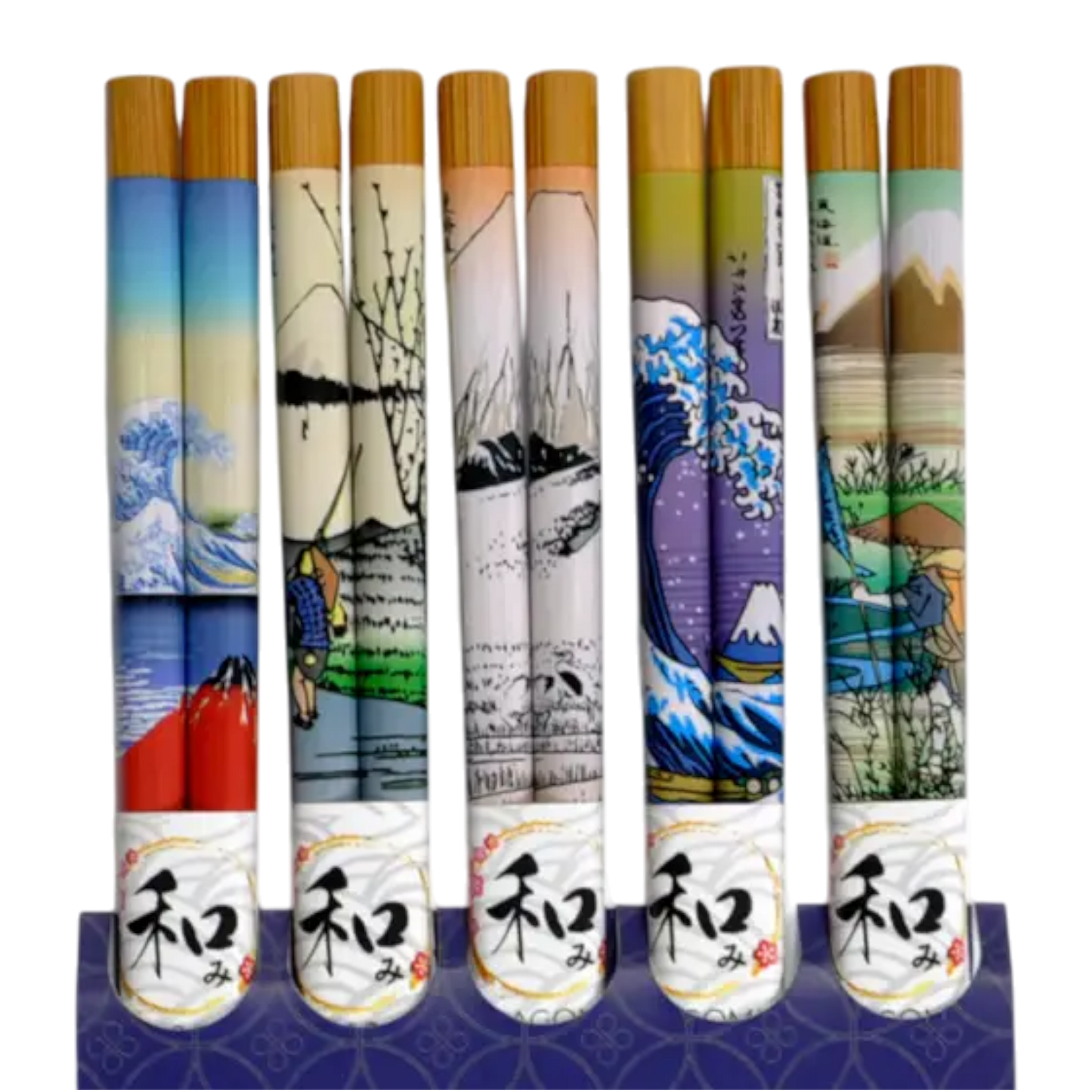 Japanisches Essstäbchen-Set „Meisterwerke“ 5 Paar in Geschenkbox