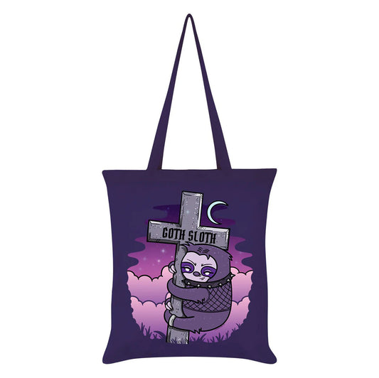 Gothic Tragetasche Stofftasche Faultier Goth Sloth