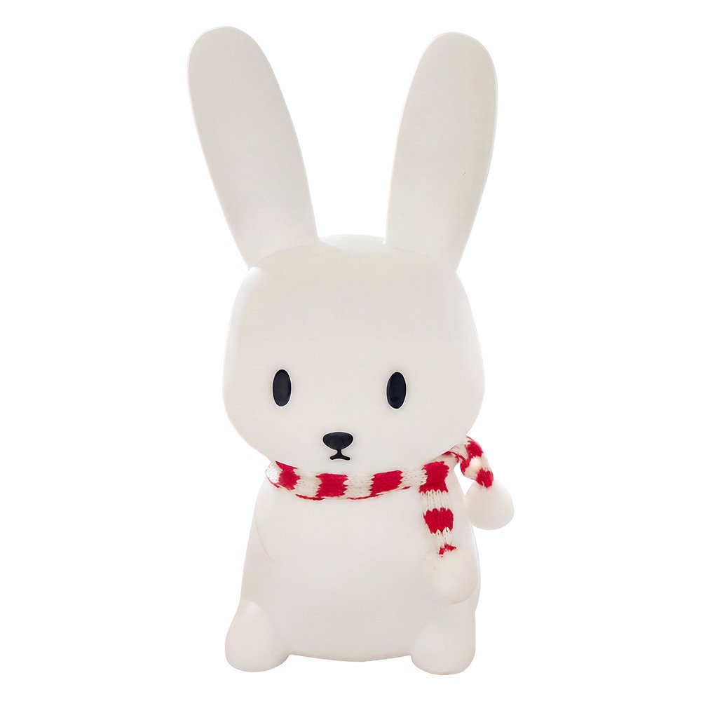 LED Tischlampe Hase Kawaii Nachtlicht - weißer Hintergrund