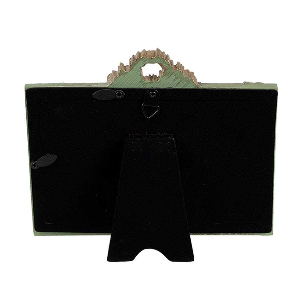 Clayre & Eef Vintage Bilderrahmen Grün-Gold 10 × 15 cm barock