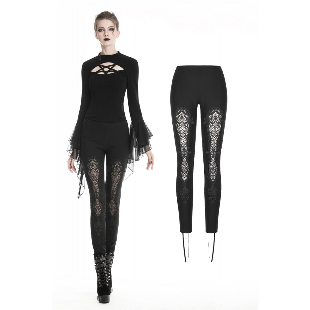 Leggings barock mit Schnürung