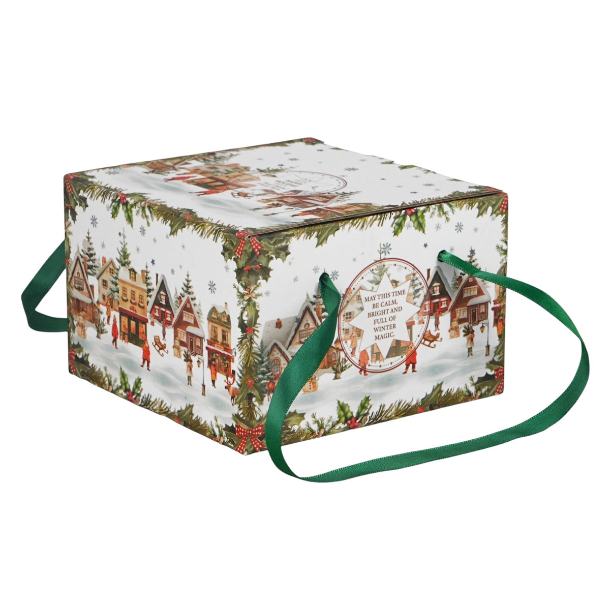 2er-Tassen-Set „Christmas Village“ mit Untertassen Weihnachtsdorf Geschenk Weihnachten