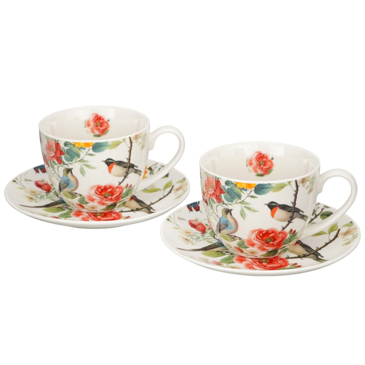 DUO Geschenkset – 2 Tassen mit Untertassen April (270 ml)
