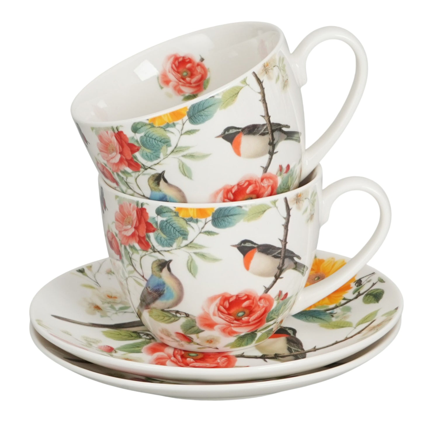 DUO Geschenkset – 2 Tassen mit Untertassen April (270 ml)