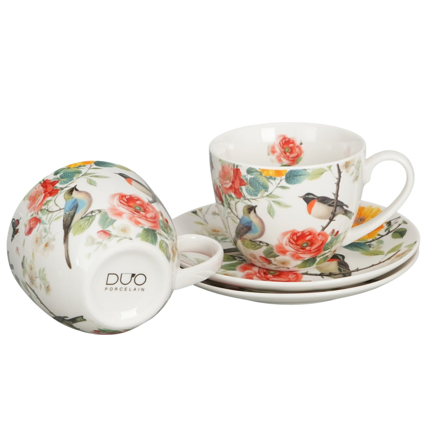 DUO Geschenkset – 2 Tassen mit Untertassen April (270 ml)