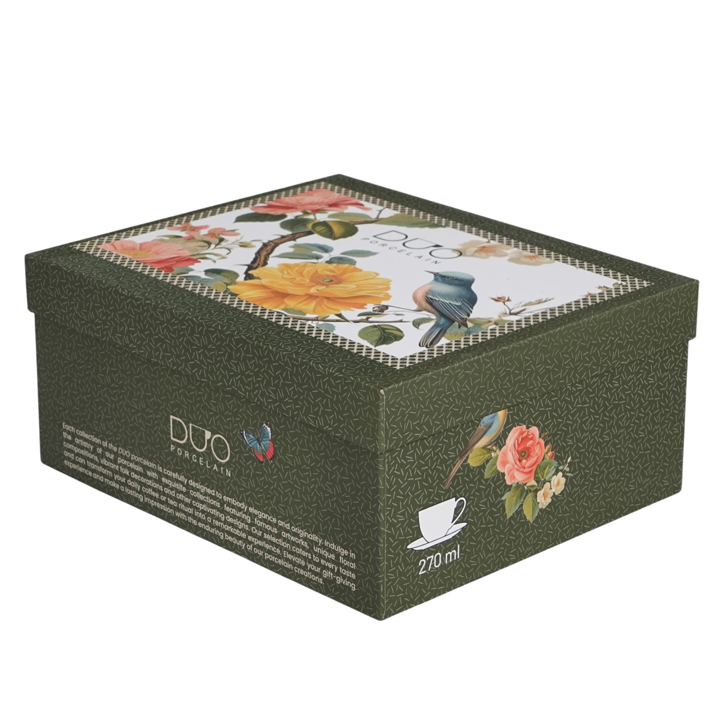 DUO Geschenkset – 2 Tassen mit Untertassen April (270 ml)