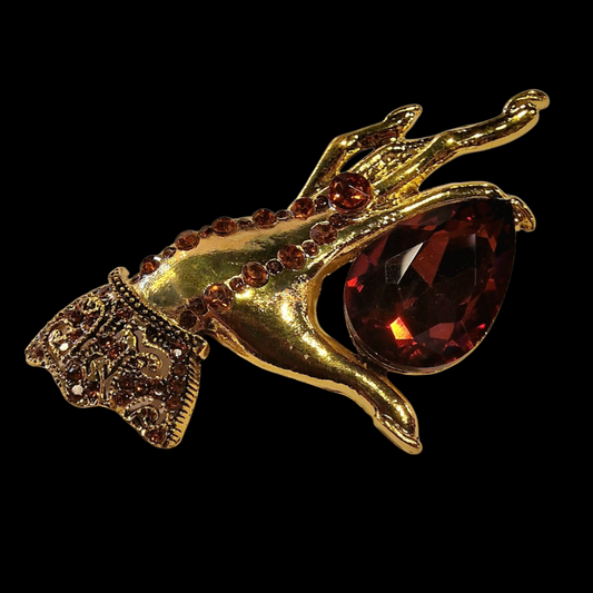 Vintage Brosche 80s Style Hand