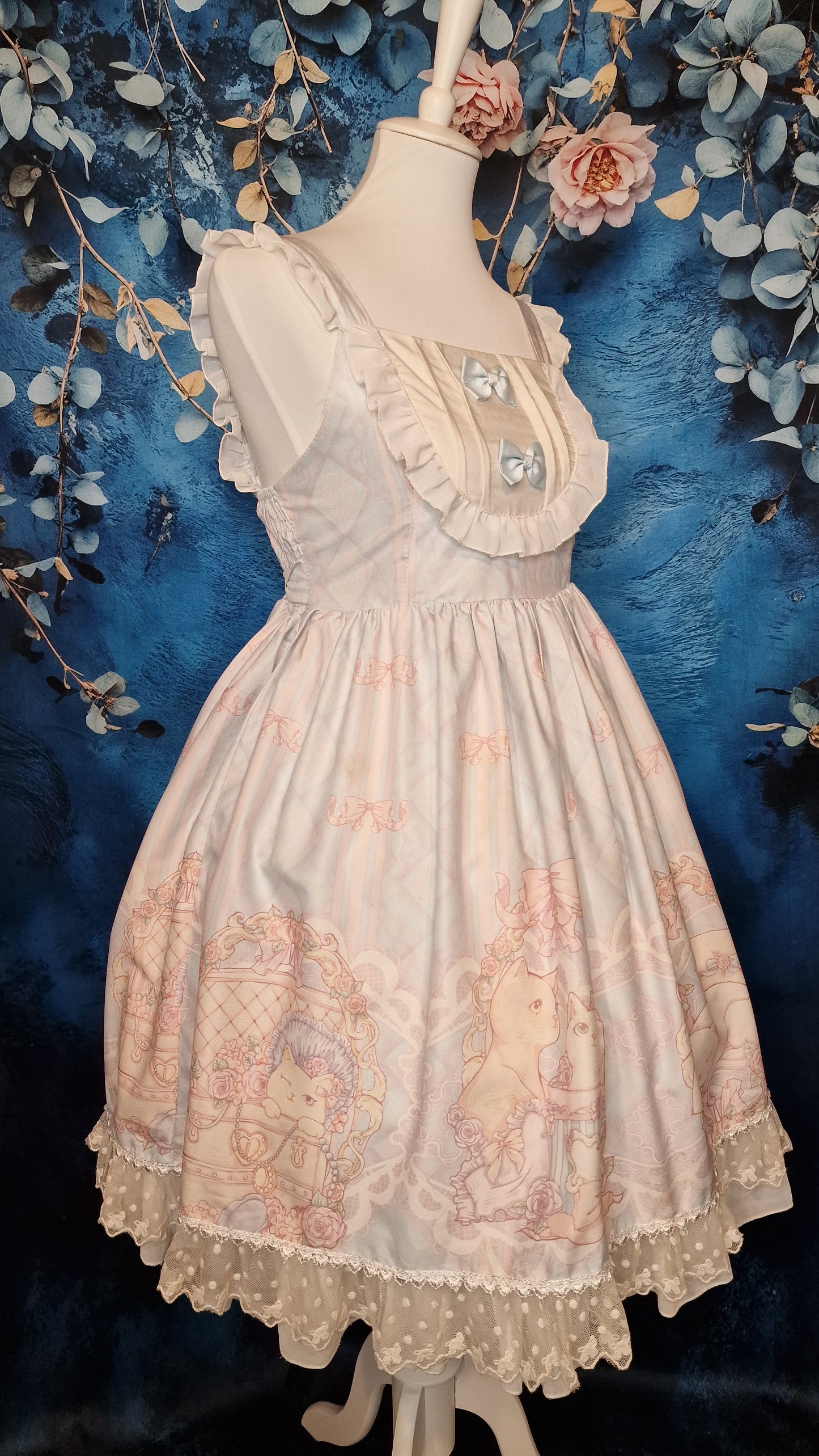 Sweet Lolita Kleid JSK mit süßem Katzenmotiv