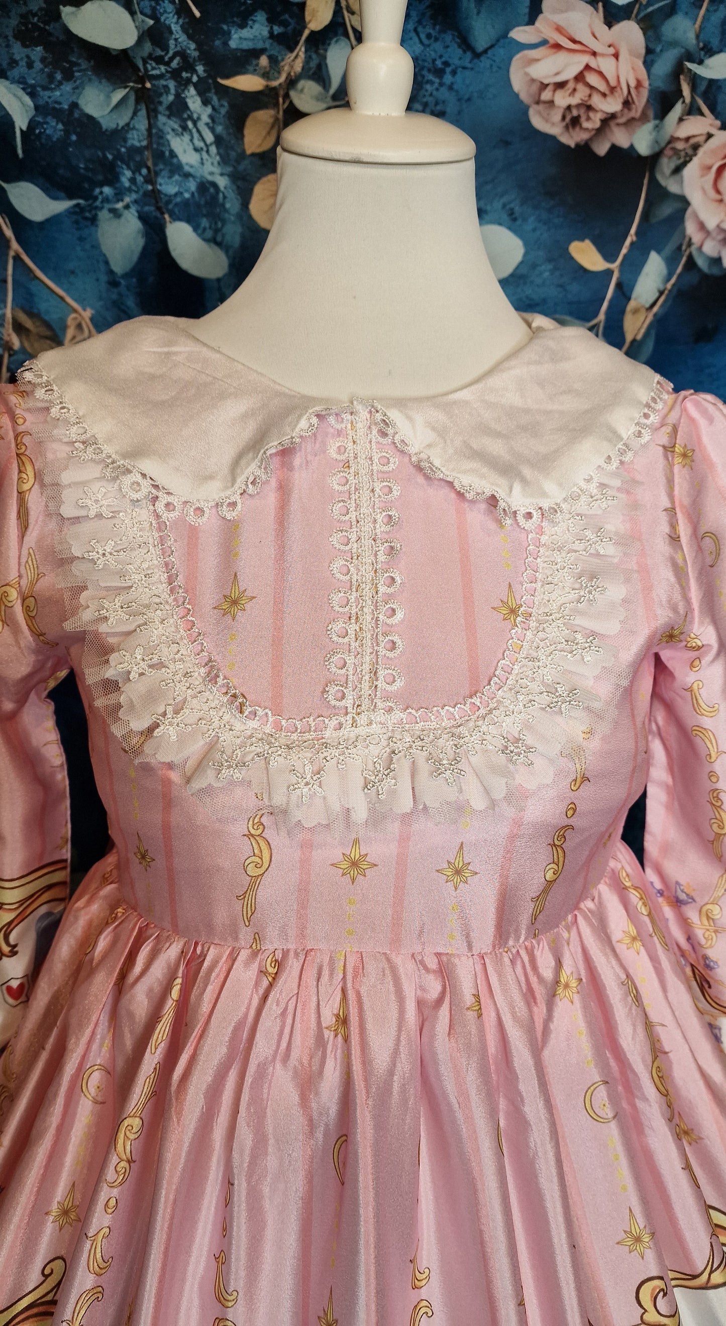 Kinder Sweet Lolita Kleid in rosa Bubikragen