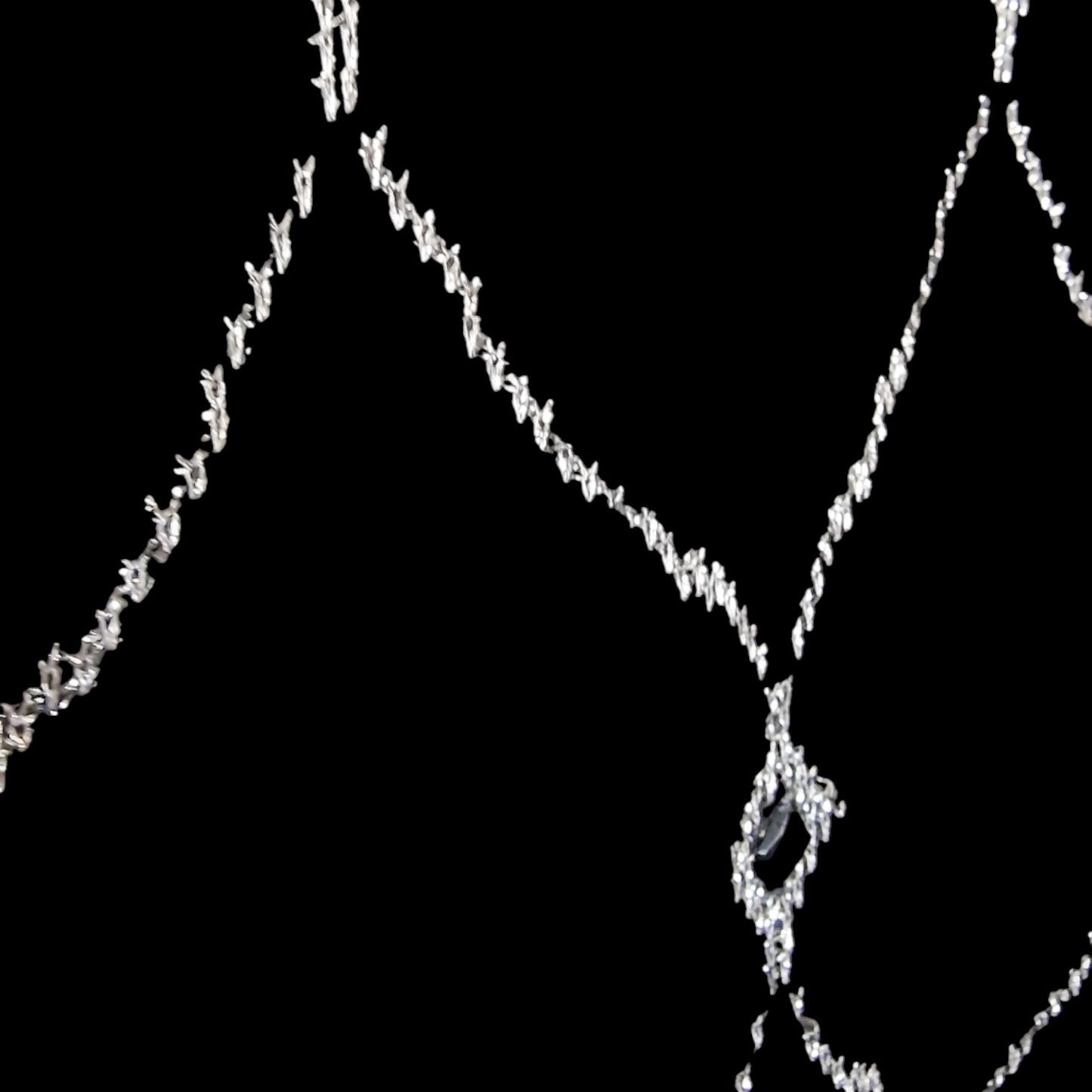 90er Vintage Pullover Schwarz-Braun mit Rauten-Muster und Lurex S/M