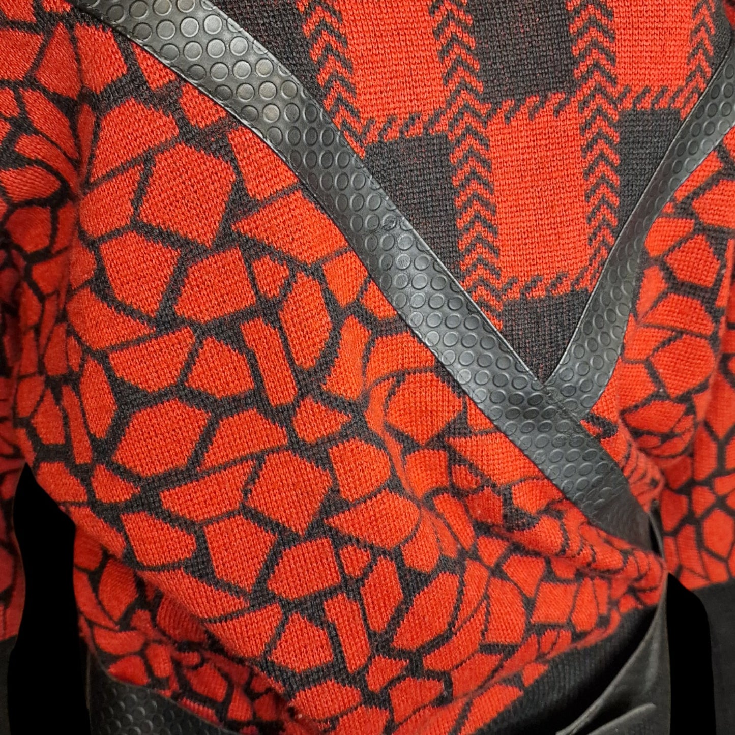 Kultiger True Vintage 80er Avantgarde Pullover Longpulli mit Gürtel M