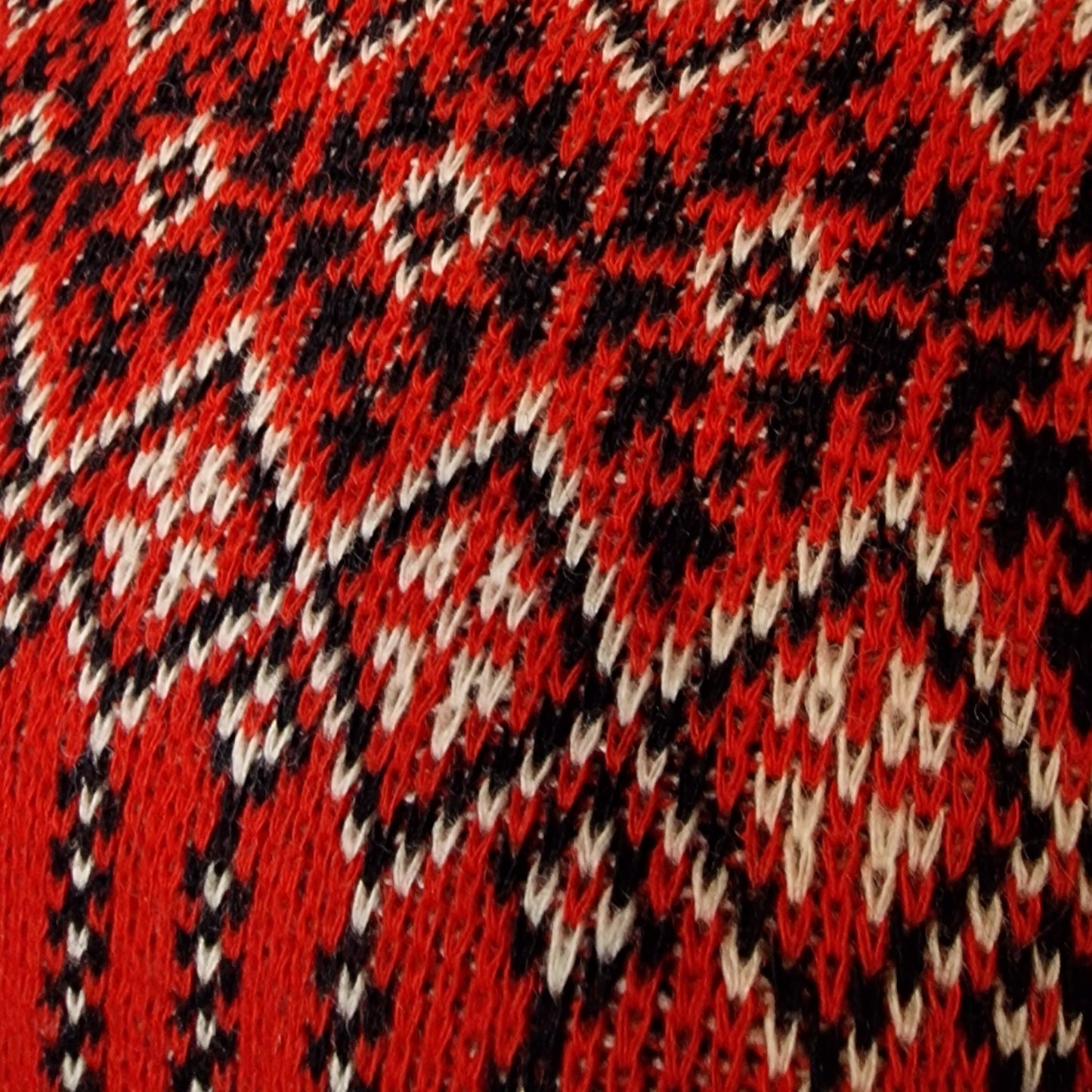 Vintage Norwegerpulli Pullover Rot in rot-weiß Gr S/M warme Wolle