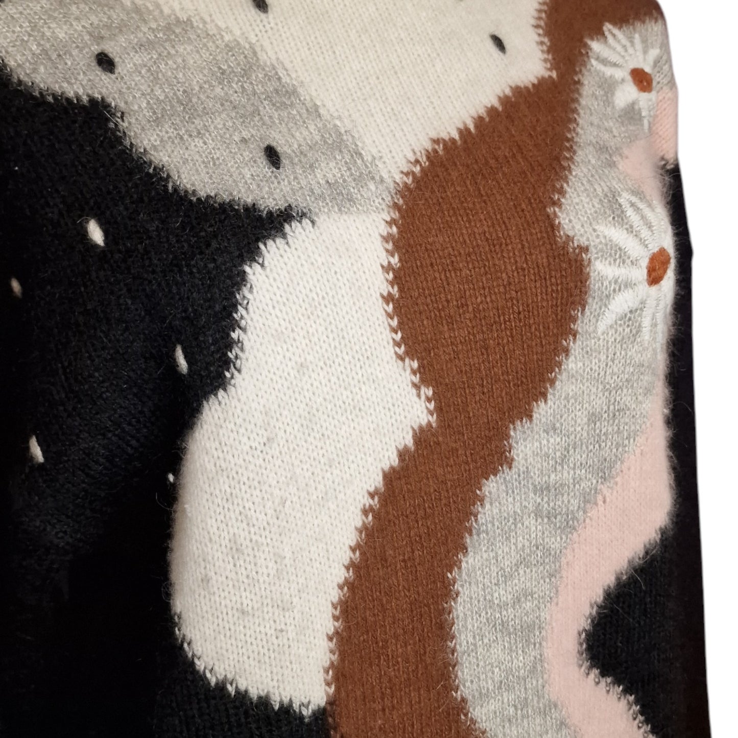Vintage 80er Strickpullover Schwarz Mohair & Angora "Dolomiten" M