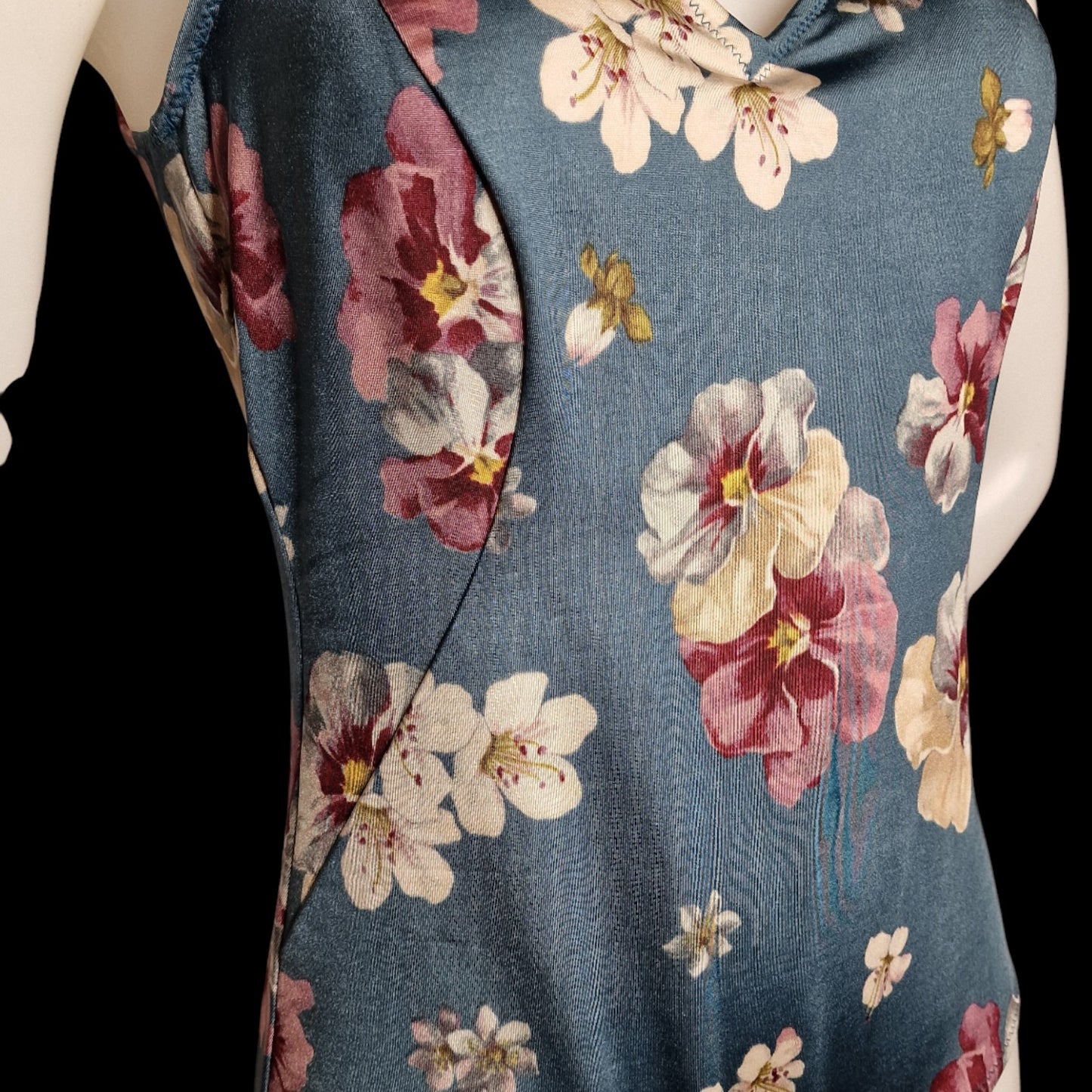 90er Vintage Franca Von Wünster Designer-Badeanzug – Florales Regency-Design L