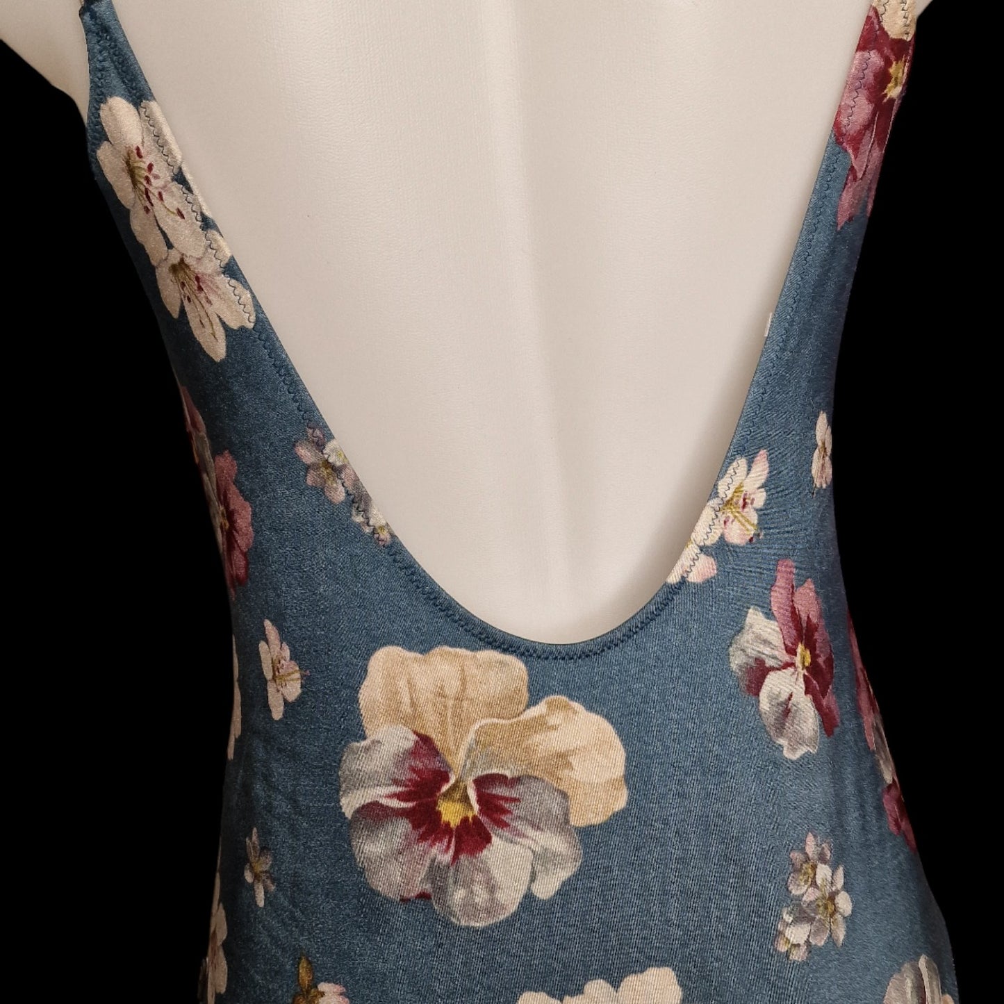 90er Vintage Franca Von Wünster Designer-Badeanzug – Florales Regency-Design L