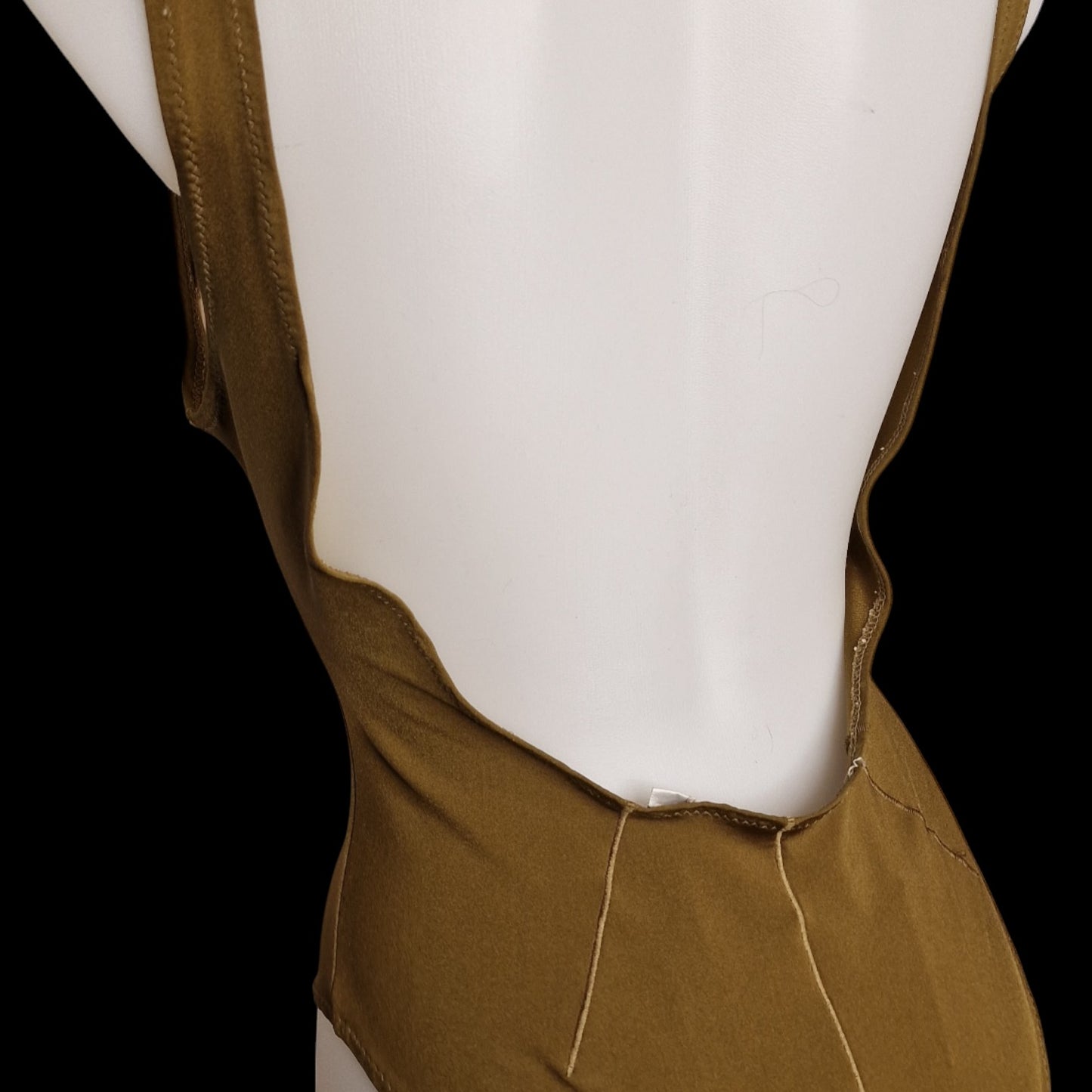 Vintage Sammlerstück Alberta Ferretti Badeanzug in Schimmer-Bronze – Gr. 36/38
