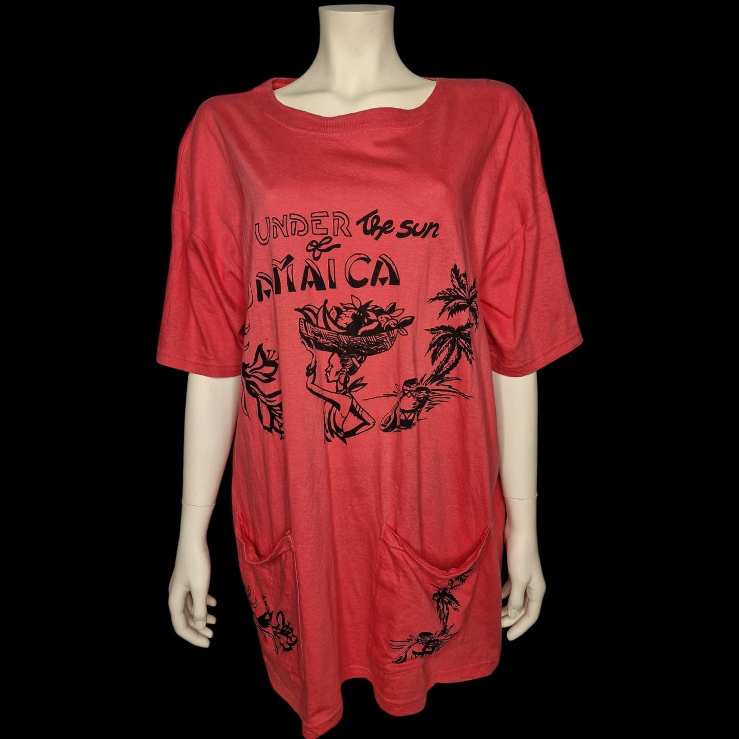 Vintage Jamaica Shirt Sweet Dreams - Koralle Oversize M/L