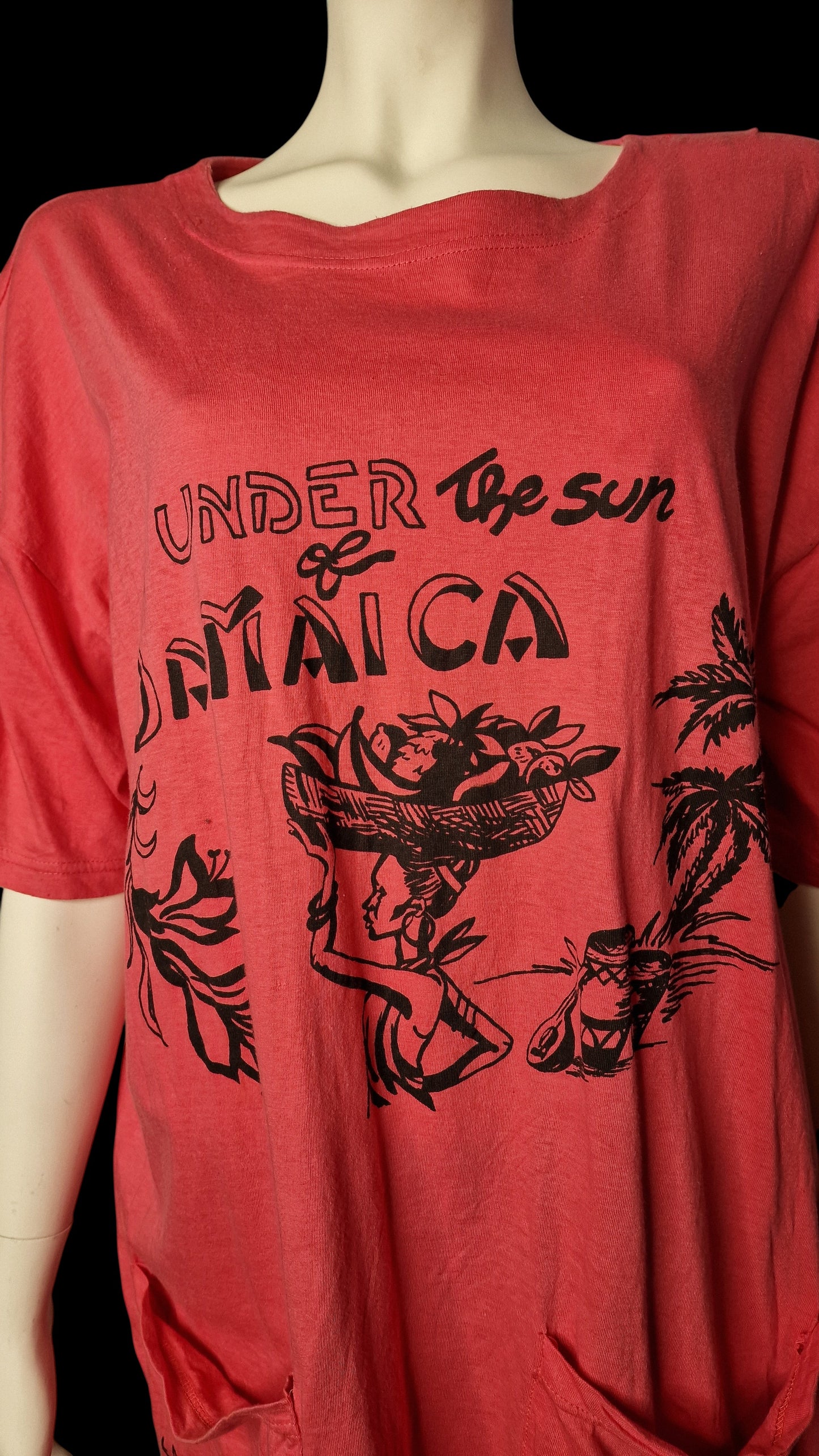 Vintage Jamaica Shirt Sweet Dreams - Koralle Oversize M/L