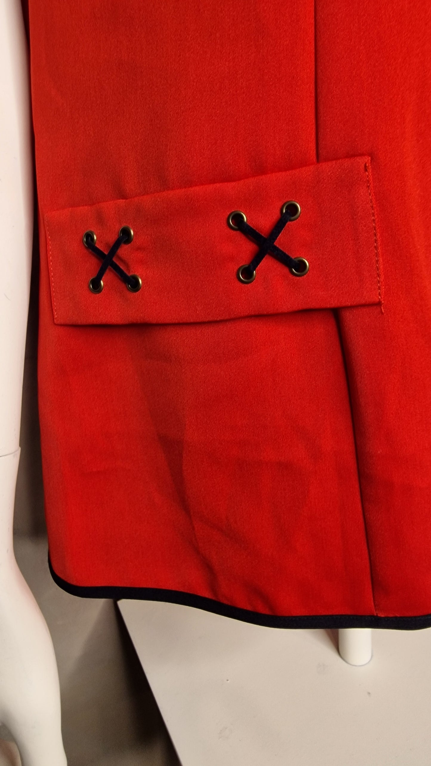 Feuerrote Italian Vintage Designer Bluse "Nives Morà" 80er Gr. L