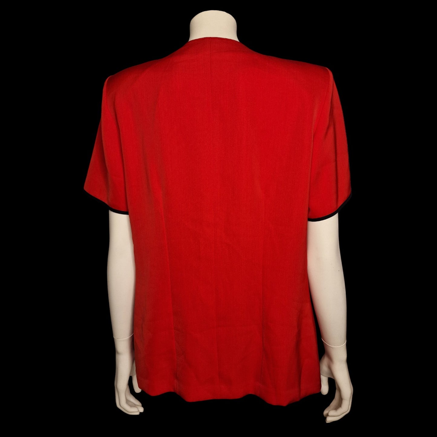 Feuerrote Italian Vintage Designer Bluse "Nives Morà" 80er Gr. L