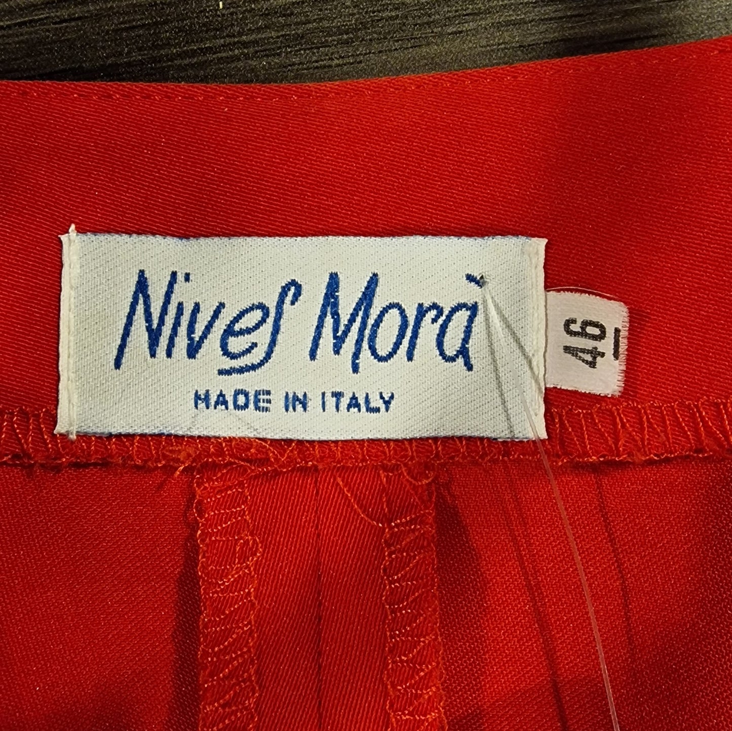 Feuerrote Italian Vintage Designer Bluse "Nives Morà" 80er Gr. L