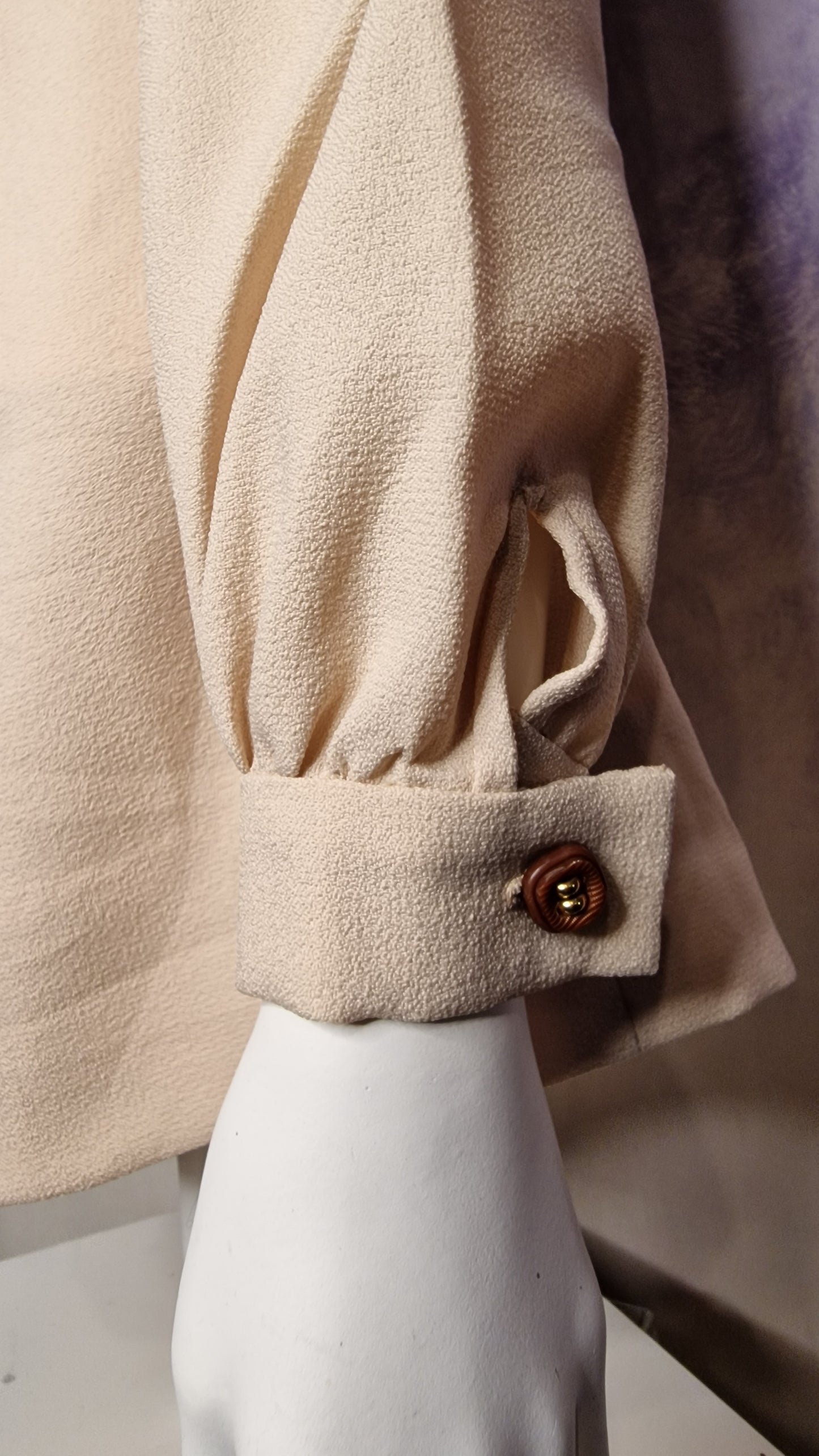 Vintage 70er Jahre „Shacket“ Hemdjacke mit Flecht-Detail Western M