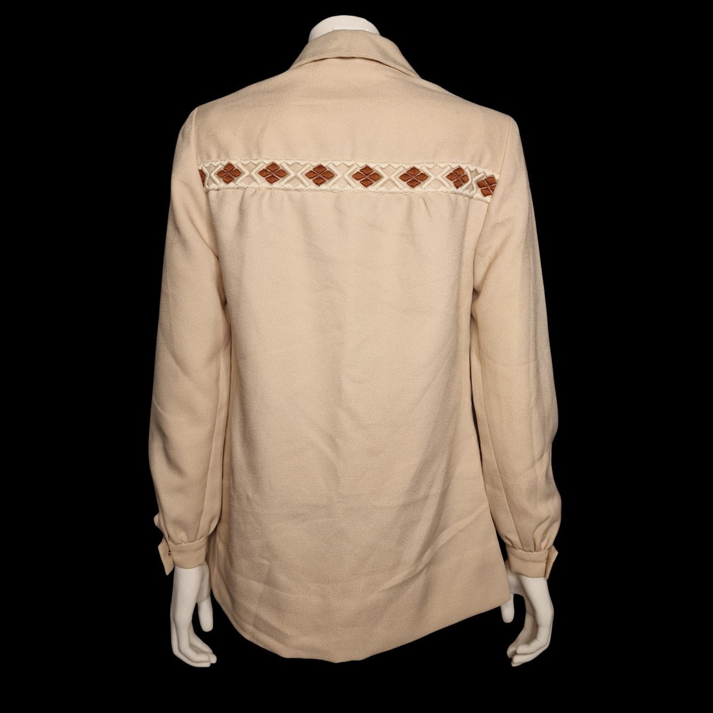 Vintage 70er Jahre „Shacket“ Hemdjacke mit Flecht-Detail Western M