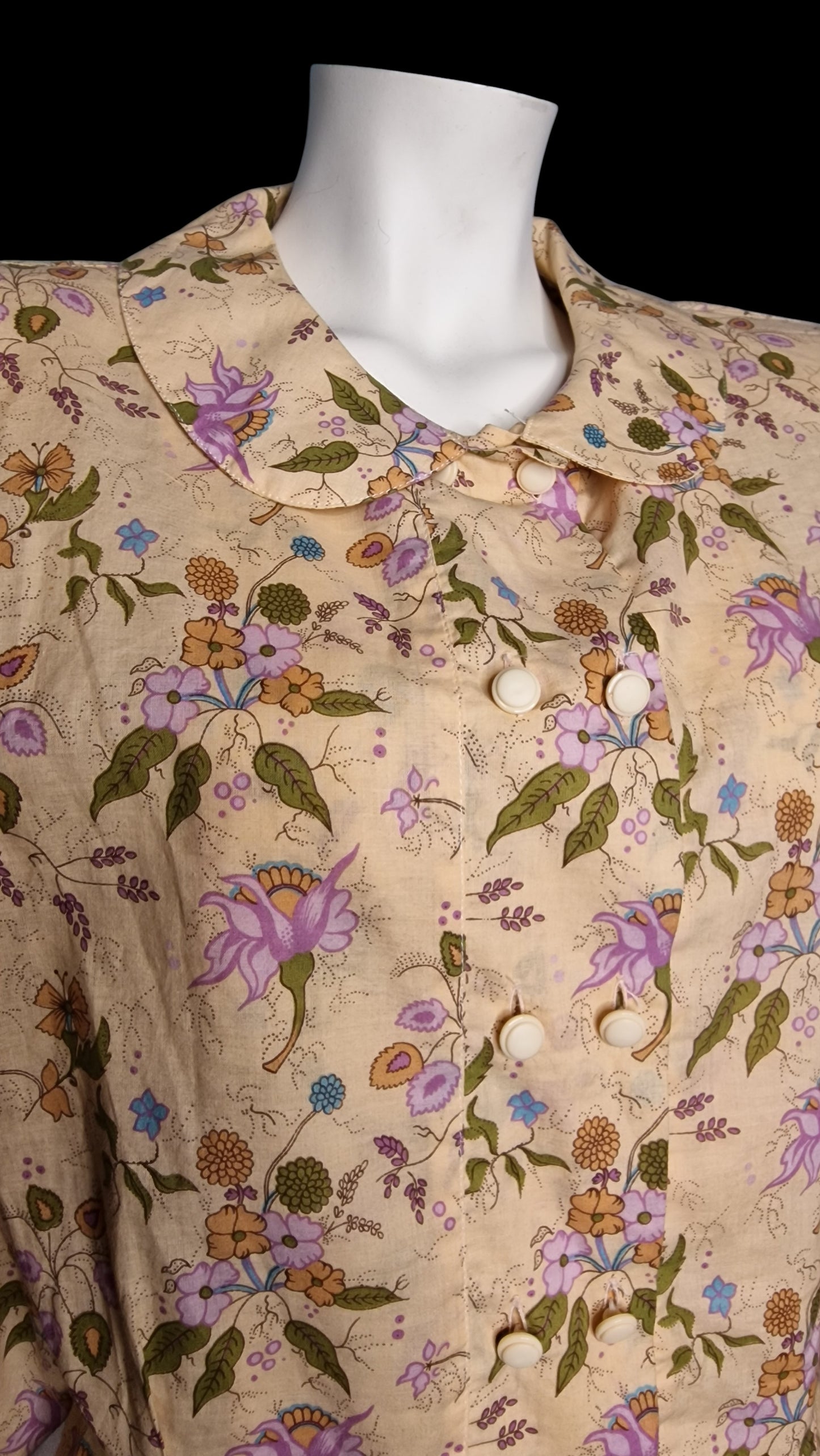Romantische Vintage-Bluse 80er mit Blumenmuster - "MB Make Blouse"