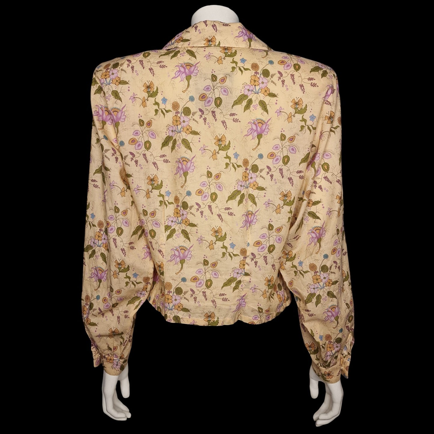 Romantische Vintage-Bluse 80er mit Blumenmuster - "MB Make Blouse"