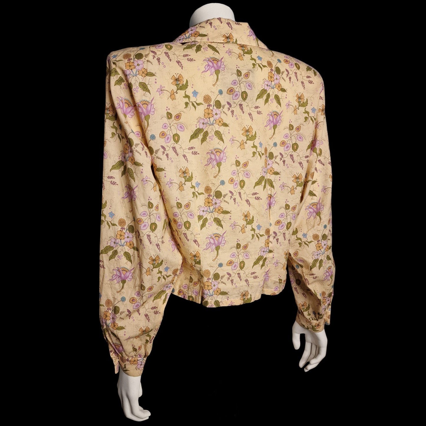 Romantische Vintage-Bluse 80er mit Blumenmuster - "MB Make Blouse"