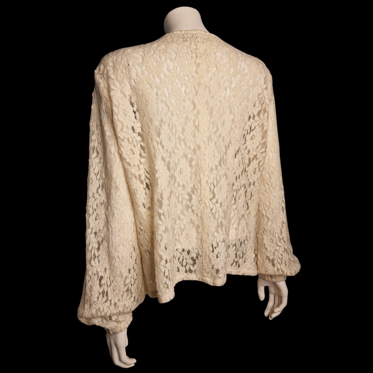 Romantische Vintage Spitzen-Bluse Wickeloptik mit Bindegürtel "Baron Antonella"