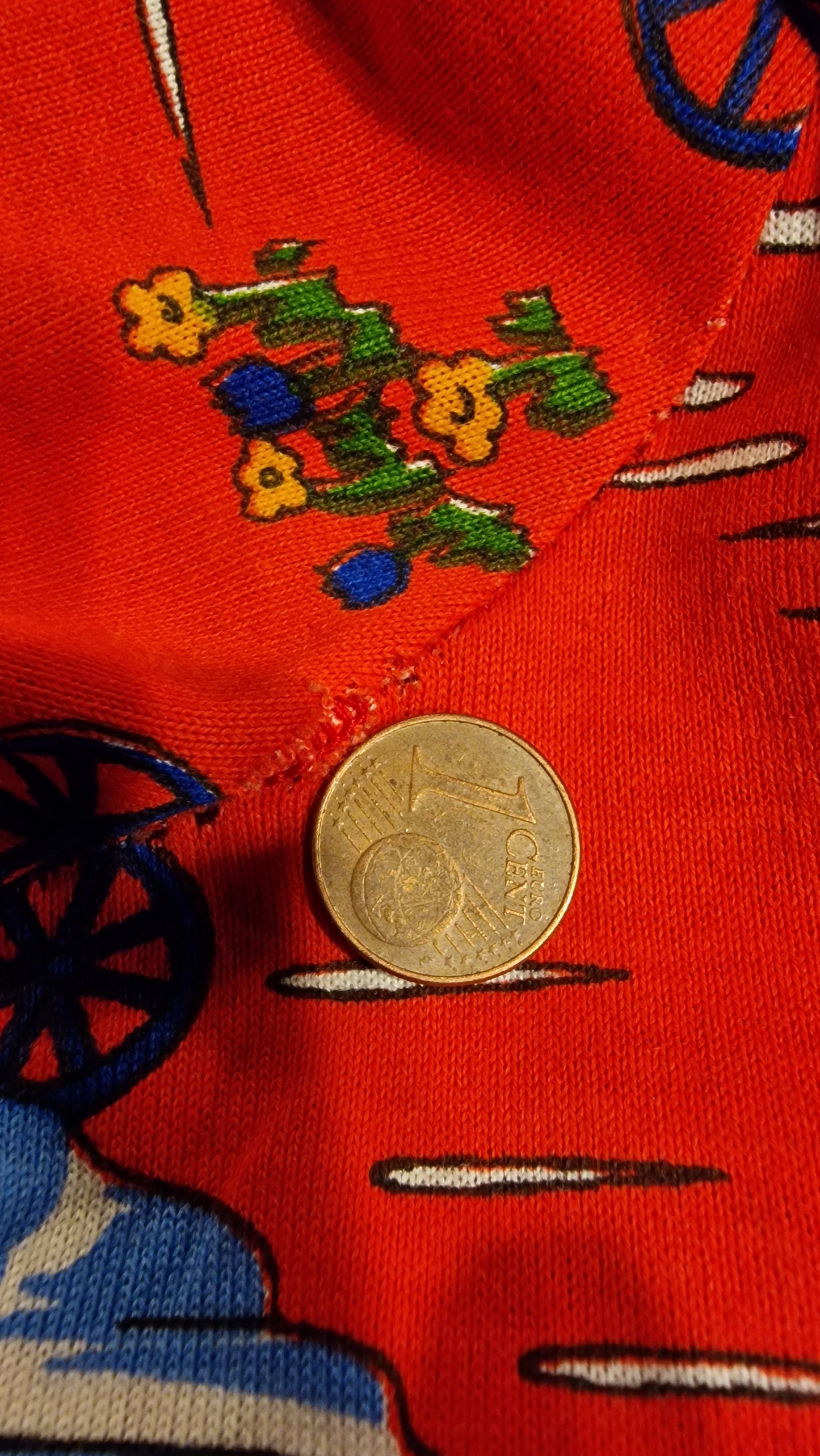 Vintage 60er/70er Jahre Shirt Rot mit Großem Kragen XS