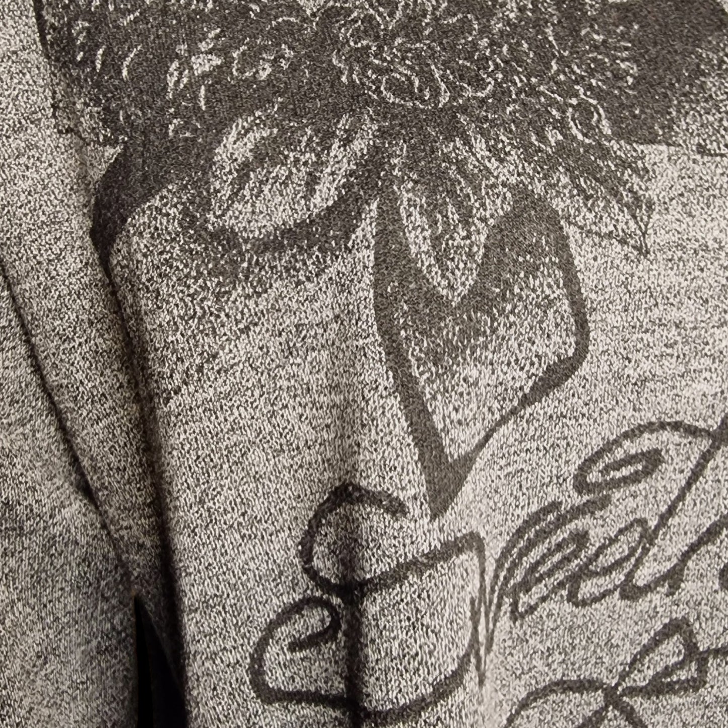 Vintage Oversized Pullover Sweatshirt – „Sweetness“ Design mit Floral-Print 90er M