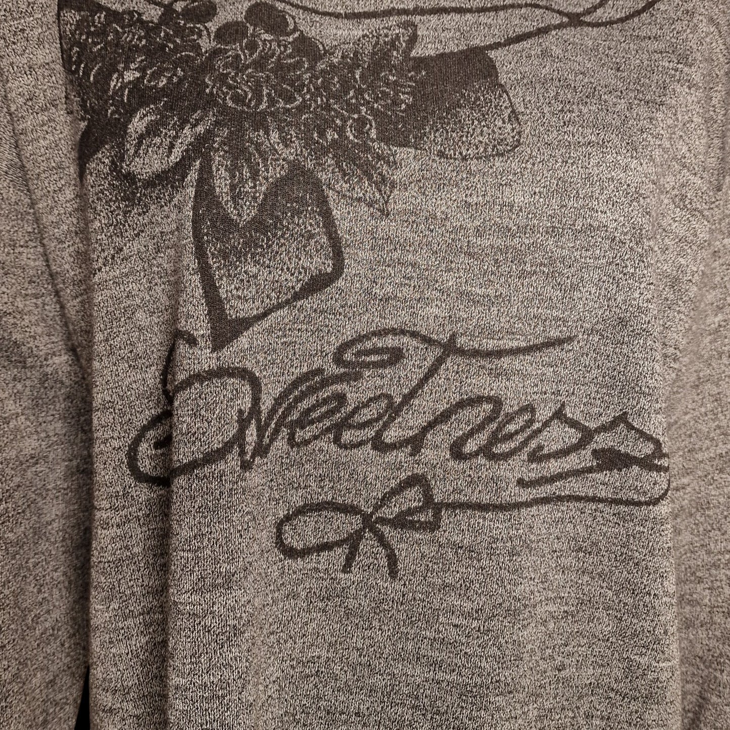 Vintage Oversized Pullover Sweatshirt – „Sweetness“ Design mit Floral-Print 90er M