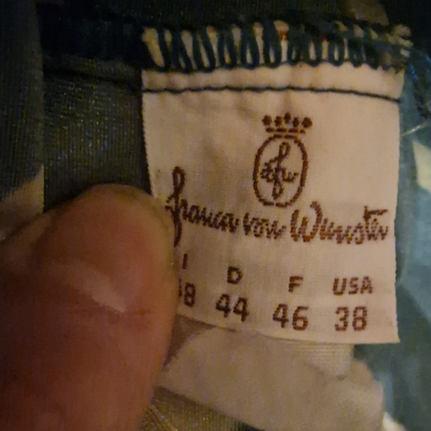 90er Vintage Franca Von Wünster Designer-Badeanzug – Florales Regency-Design L