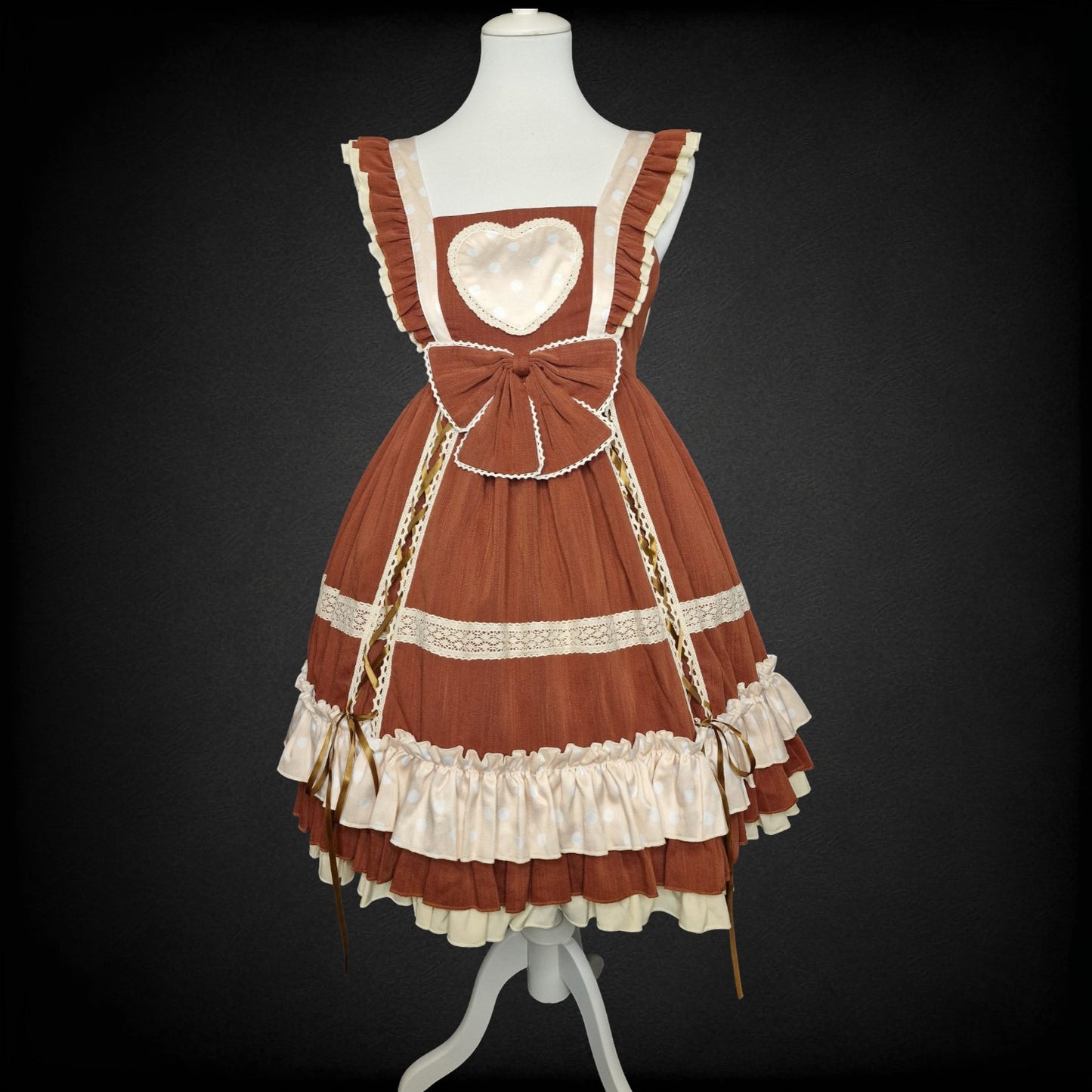 Nostalgisches Sweet Lolita JSK – „Heart & Chocolate Layers“