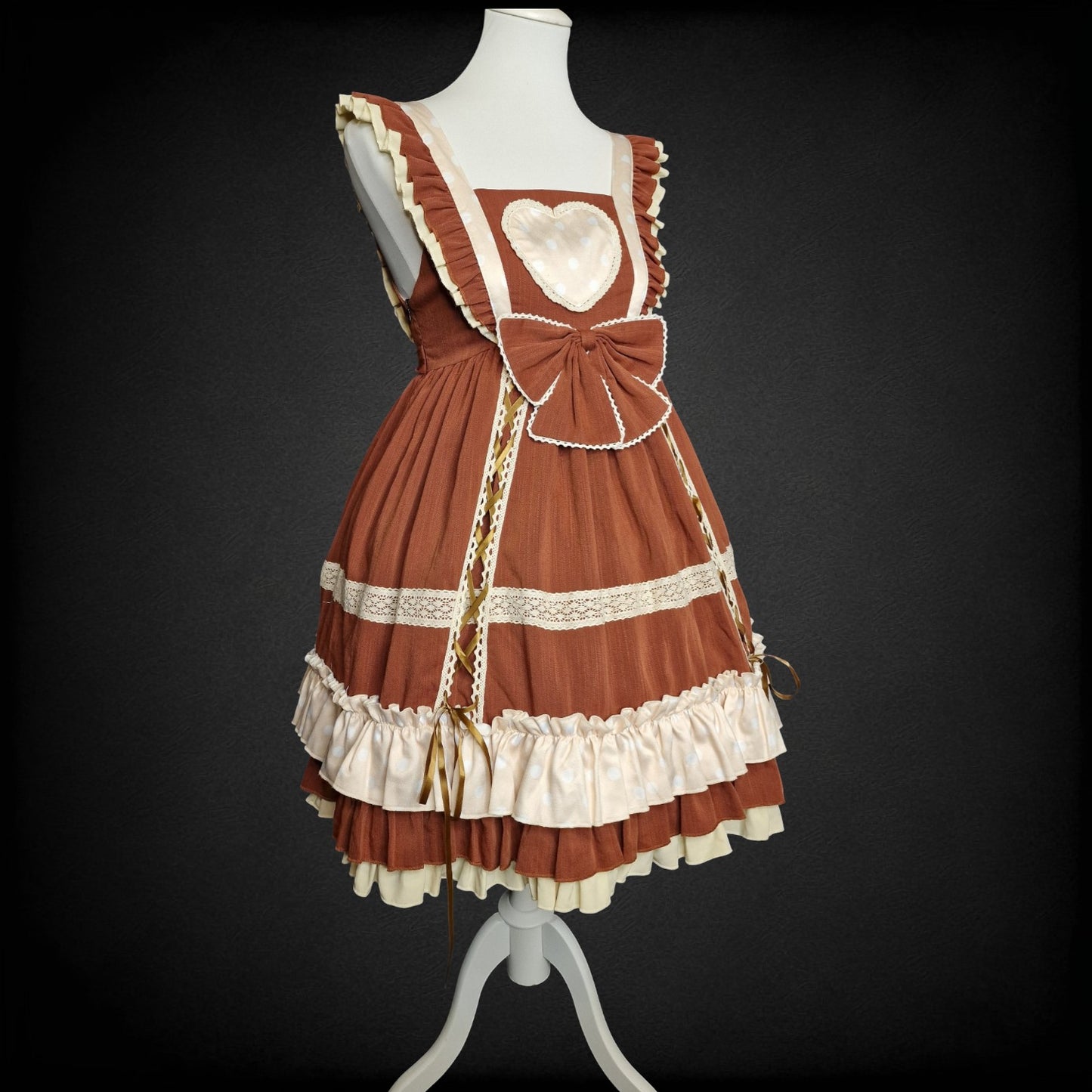 Nostalgisches Sweet Lolita JSK – „Heart & Chocolate Layers“