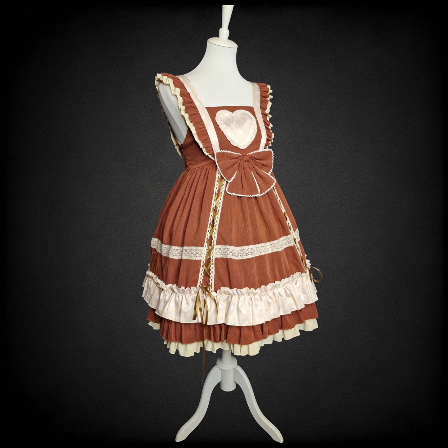 Nostalgisches Sweet Lolita JSK – „Heart & Chocolate Layers“