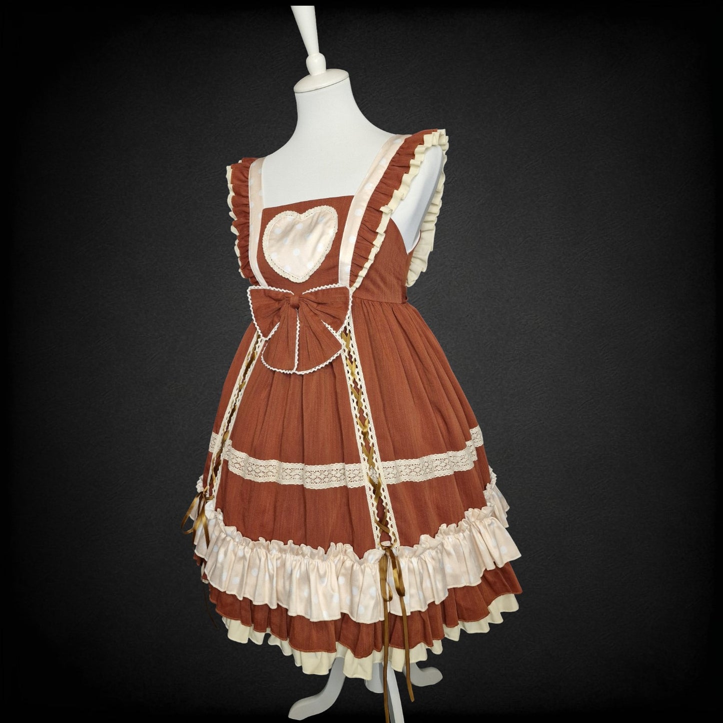 Nostalgisches Sweet Lolita JSK – „Heart & Chocolate Layers“