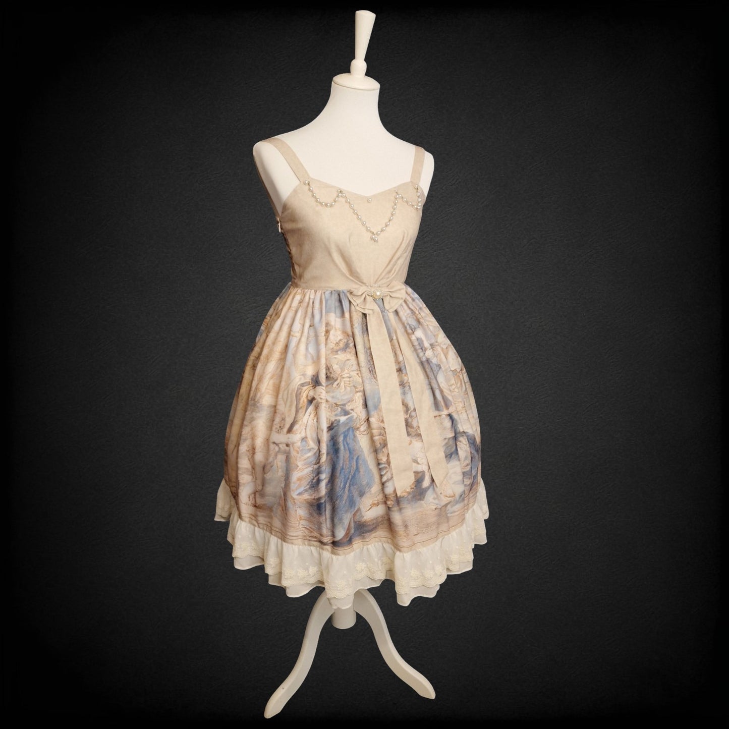 Romantisches Classic Lolita JSK – „Renaissance & Perlen“ Gr. S
