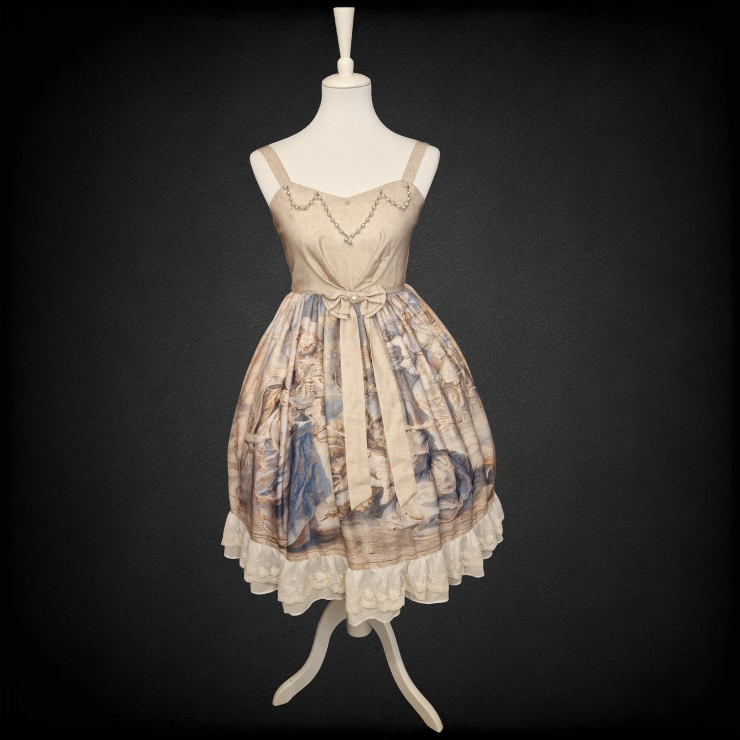 Romantisches Classic Lolita JSK – „Renaissance & Perlen“ Gr. S