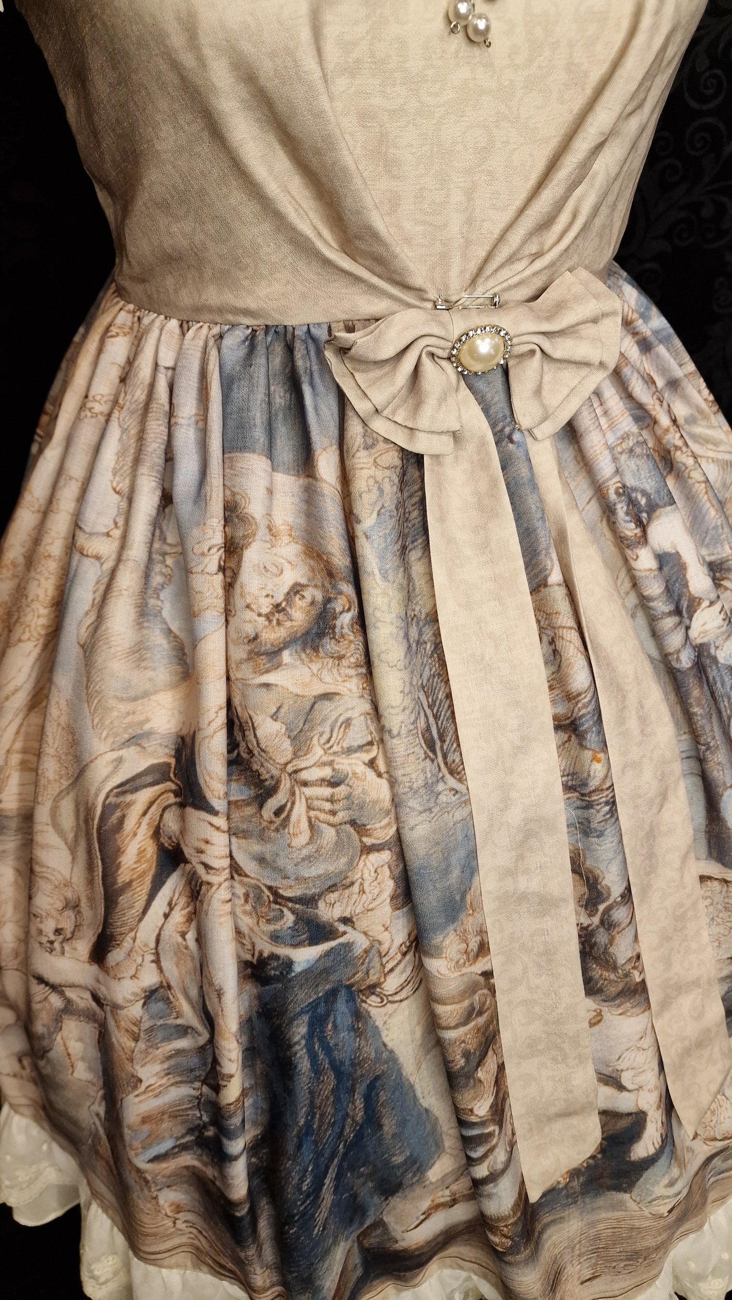 Romantisches Classic Lolita JSK – „Renaissance & Perlen“ Gr. S