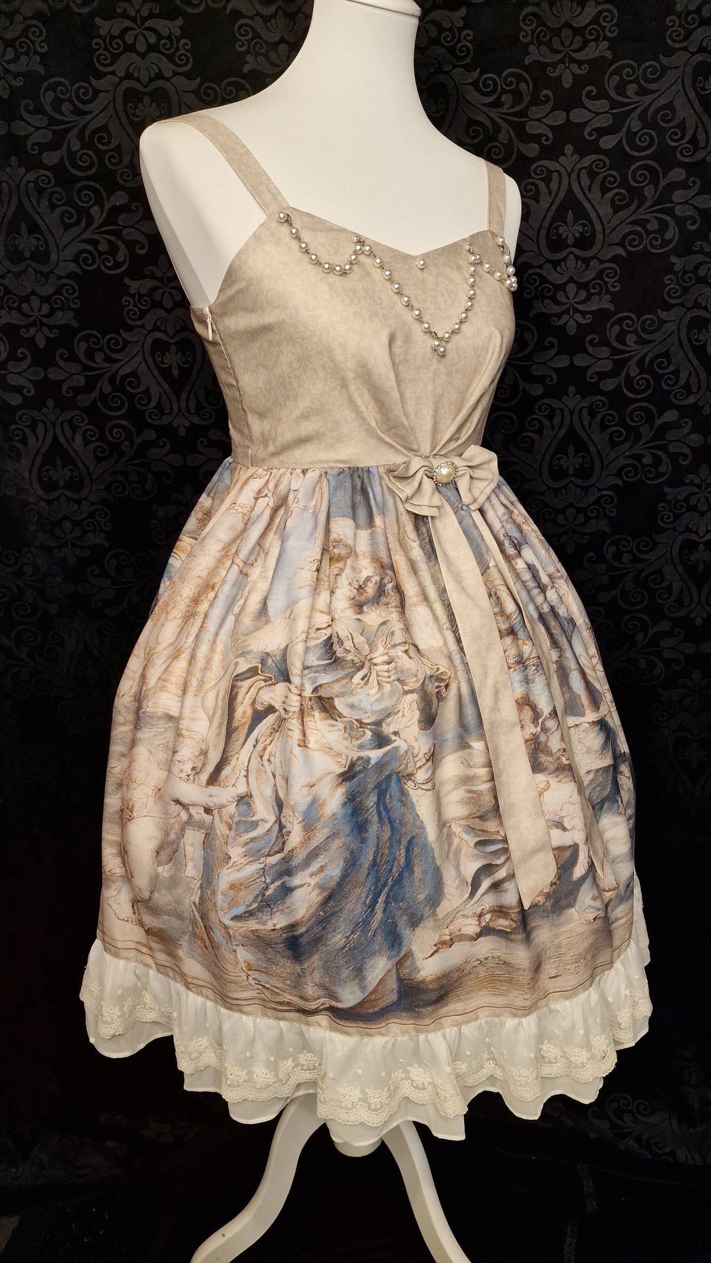 Romantisches Classic Lolita JSK – „Renaissance & Perlen“ Gr. S