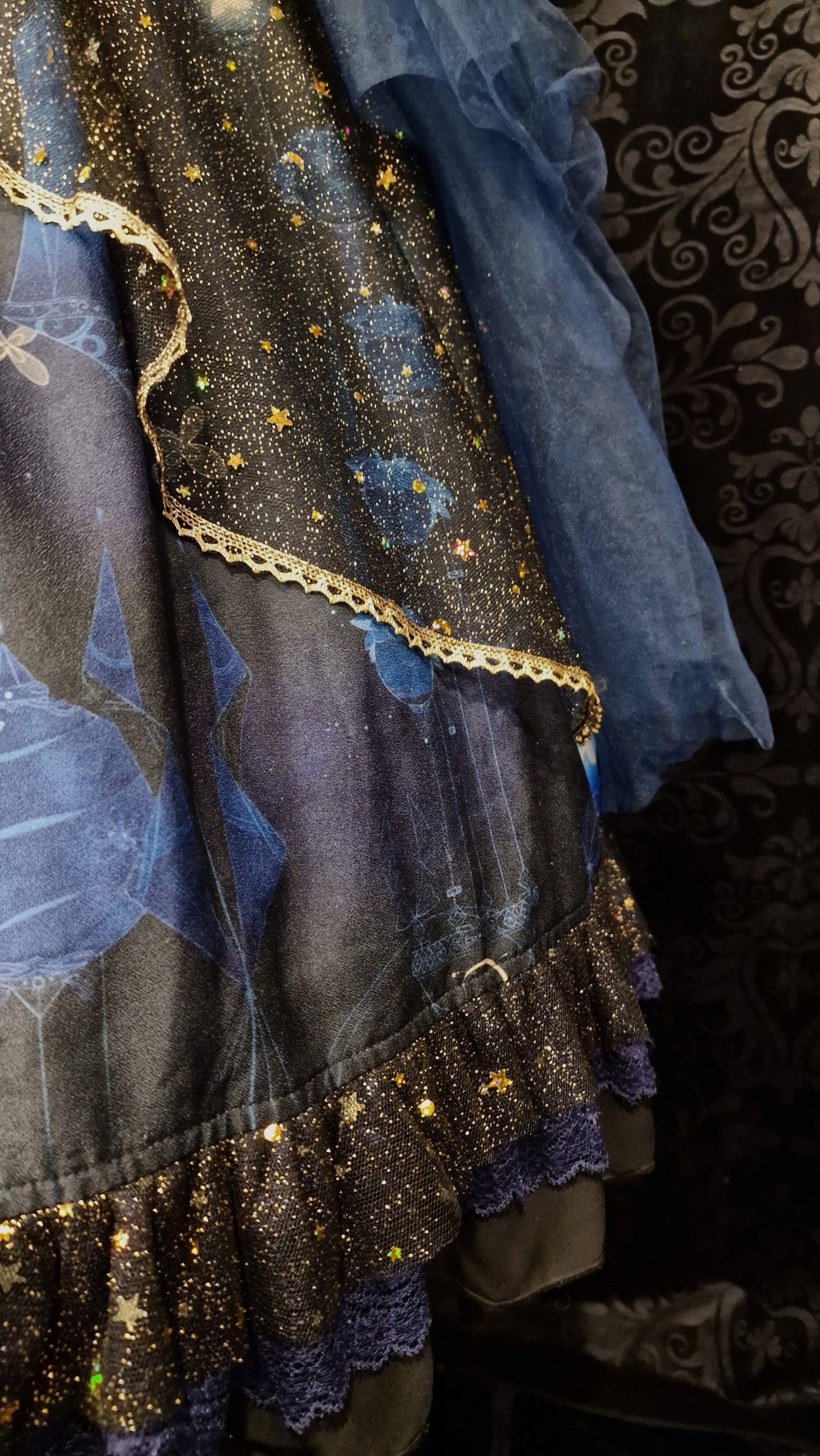 Dark romantic Lolita Kleid - Nine Odes – Star and Moon Floating Lamp JSK